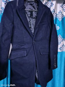 women Navy Blue Overcoat