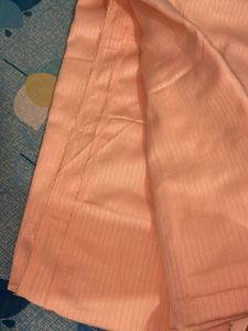 Peach Punjabi Suit febric With Heavy Dupatta
