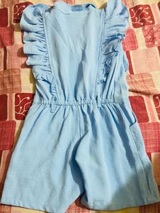 Baby Blue Ruffle Romper