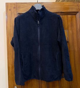uniqlo Navy Blue Fleece Jacket