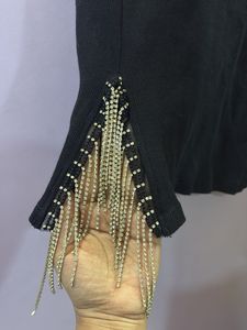 Black Mini Skirt with Rhinestone Detail