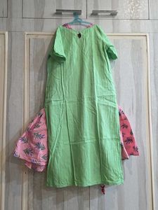 Pink Floral Dress skirt kurti