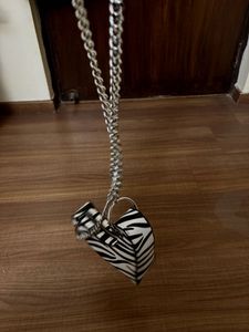 Zebra Print Chain Bag