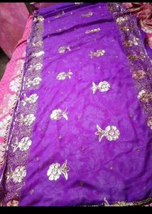 Purple dupatta