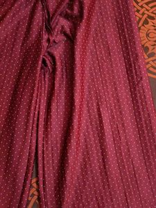 Maroon Polka Dot Palazzos