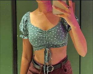 green summer-y Crop Top