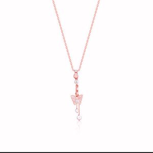 925 Real Silver Butterfly Pendant With Link Chain