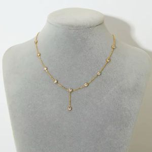 Diamante charm necklace | anti tarnish, water resi