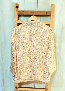 Peach Colour Printed Cotton Shirt Size-42