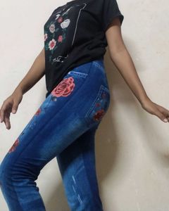Beautiful And Comfortable Jeans Looking Leggings