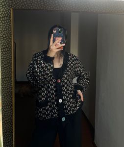 PRINTED JACQUARD BUTTONED DOWN CARDIGAN