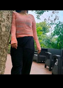 woollen Peach Knit top