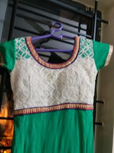 Long Anarkali Dress With Chudi Pant and Dupatta