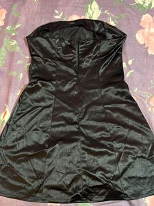 Black Strapless Mini Dress with Bow Size XS