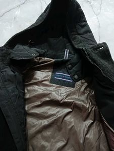 Tommy Hilfiger Men's Stylish Gray Hooded Jacket