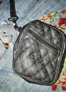 Black Quilted Crossbody Bag