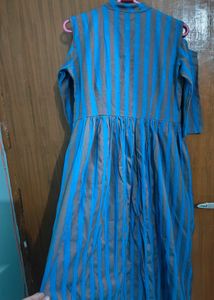 Blue Striped Kurti