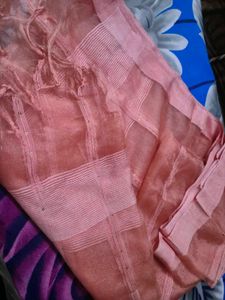 Peach Organza Scarf