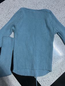 Cyan Blue Beautiful Bodyfit Crop Top