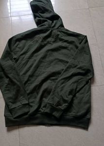 Olive Green Zip Up Hoodie
