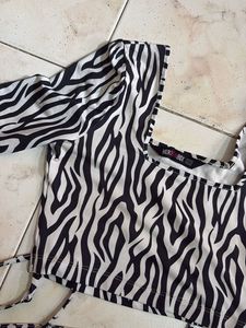 Zebra Print Crop Top