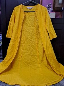 BIBA long Kurta/shrug Yellow