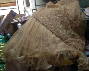 Indo Western Lehenga Golden N Maroon