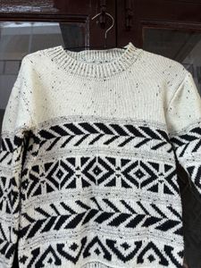 Patterned Knit Pullover