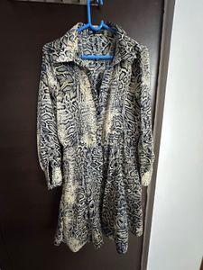 Snakeskin Print Mini Dress