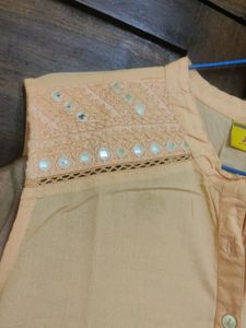 Ateesa Peach Kurta