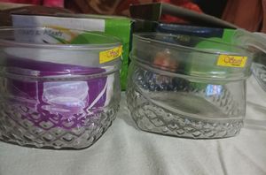 Glass Set Bowls With Lid