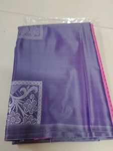 Lavender Pink Soft Silk Saree...