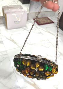 Elegant Beaded Velvet Clutch