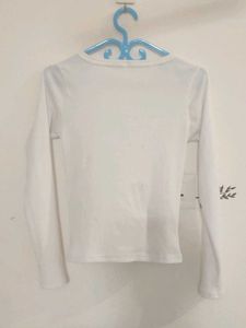 White V-Neck Cardigan (Women&#39;s)
