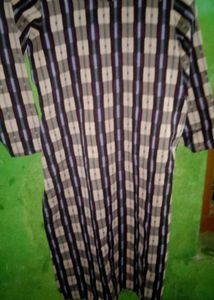 Stylish Plaid Kurta with Dhoti Pants