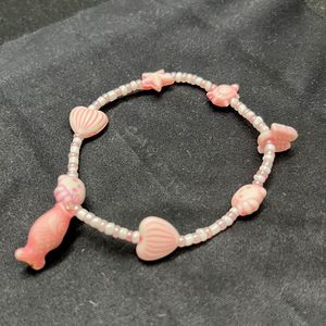 Pink Sea Life Beaded Bracelet