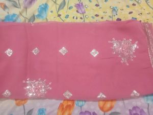 Pretty Peach Saree