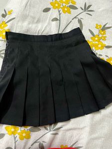 Combo - Black Skater Skirt + Gap Denim Shorts