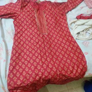 New Red Kurta