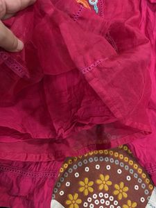 Girls&#39; Embroidered Top &amp; Bottom Set