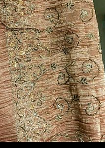 Heavy Jardosi Handwork Saree With Blouse