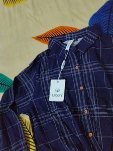 Navy Blue Dotted Line Top
