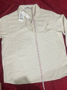 Size XXL Off-White Waffle Regular Fit Full Sleeves