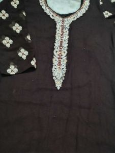 Elegant Brown Embroidered Kurta