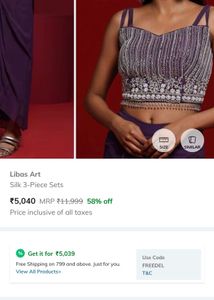 Purple Crop Top 3 Peace Dhoti Set