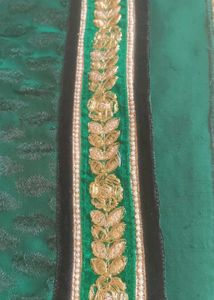 Dark Green  Lace Border Saree