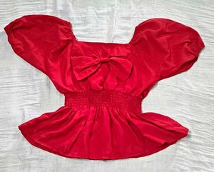 Red Bow Top