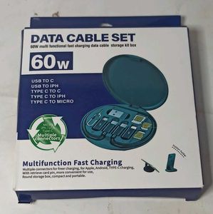 60W Multifunctional Data Cable Set