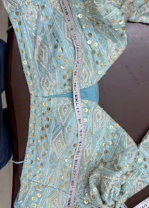 Light Blue Lehenga with Embellishments