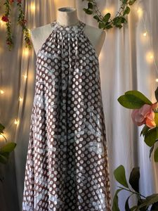 Elegant Polka Dot Maxi Dress